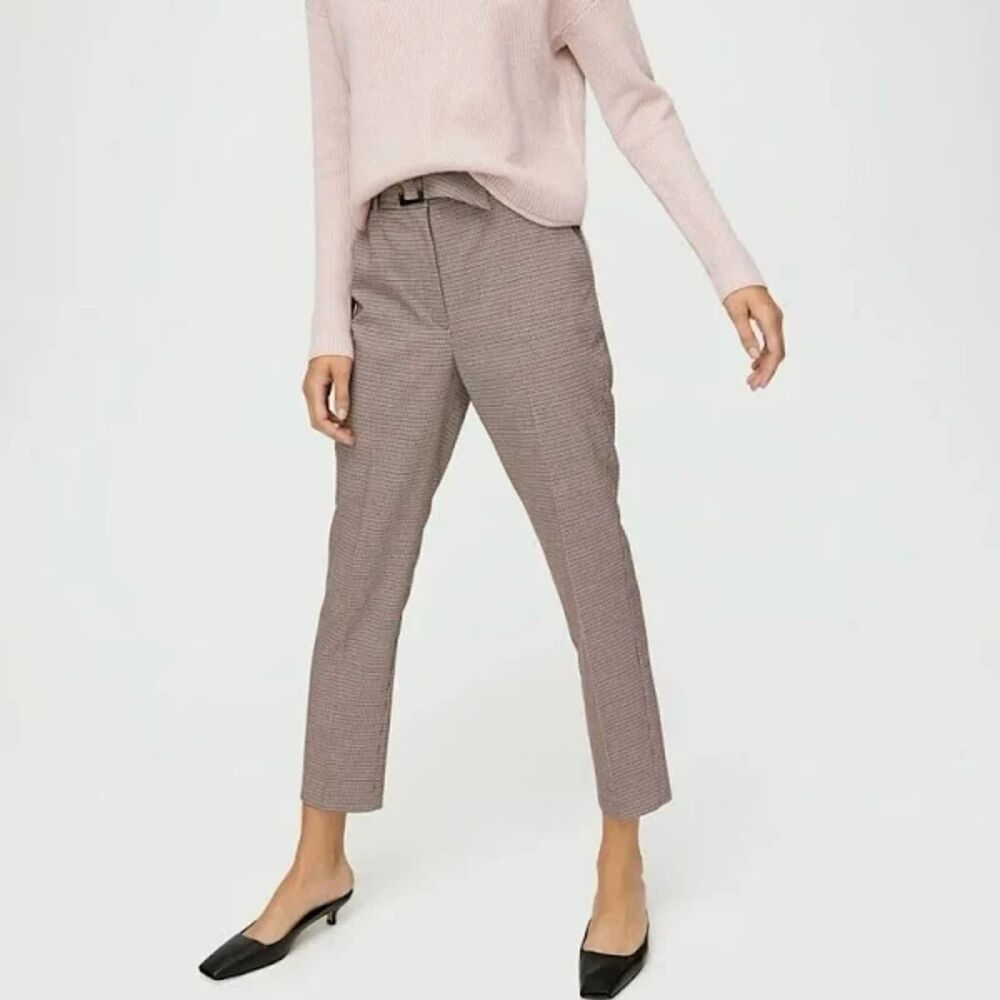 ARITZIA Babaton Atelier Walker‎ Houndstooth Ankle Trouser